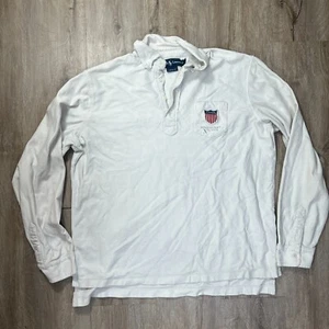 Polo Ralph Lauren Herren Rugby Hemd Weiß Langarm XL Los Angeles 1932 - Bild 1 von 9
