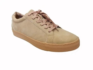 Mens Suede Trainers Casual Lace Up Walking Boys Running New Shoes Size UK Tan - Picture 1 of 3