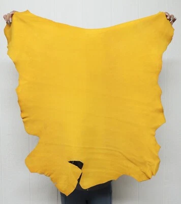 GOLD Buckskin Leather Hide for Native Crafts Clothing Pipe Flute Bags Laces - Image 1 of 2