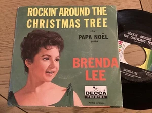 Brenda lee Rockin’ Around The Christmas Tree Papa Noel BG+ 7” Vinyl Free UK Post - Picture 1 of 5
