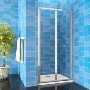 Bathroom Walk in Frame Bi Fold Shower Enclosure Shower Door Screen Safety Glass - Picture 1 of 18