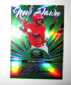 KYREN PARIS 2019 LEAF VALIANT GREEN REFRACTOR ROOKIE AUTO#73/99!ANGELS RC - Picture 1 of 5