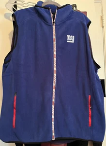 NEW NFL Team Apparel New York Giants Blue Fleece Full-Zip Vest Men Sizes XL - Picture 1 of 8