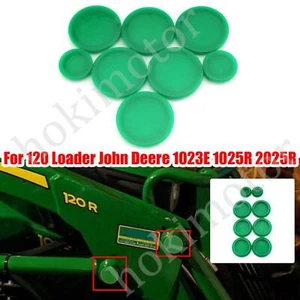 Grease Caps for John Deere 1023E 1025R 2025R Compact Tractor 120 Loader Green - Picture 1 of 9