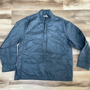 Perry Ellis Jacket Mens Large Gray Pullover Windbreaker 1/2 Zip Lined Lightweigh - Picture 1 of 7