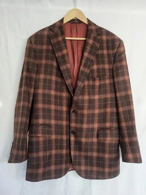 Holland & Sherry Savile Row Bespoke Plaid Mens Blazer Jacket Sport Coat 42R - Image 1 of 4