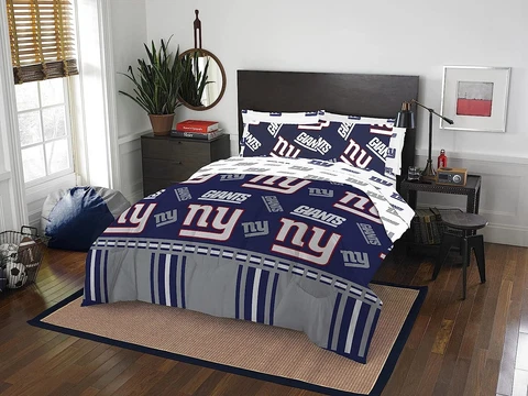 New York Giants NFL Northwest 5-Piece Full Bed in a Bag Comforter Set Cover