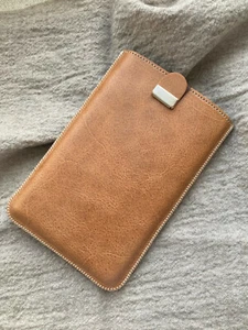 Italian leather case for iPhone 14 13 Pro Max, cover sleeve - Picture 1 of 4