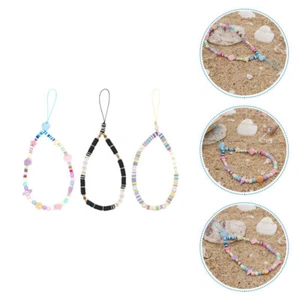 3 Pcs Shell Beaded Mobile Phone Rope Chain Accessory Unique Hanging - Zdjęcie 1 z 12