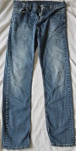 Levi's 505 Men's Jeans measures 33x31, tag 33x34 Straight Leg Denim Blue Jeans  - Picture 1 of 9