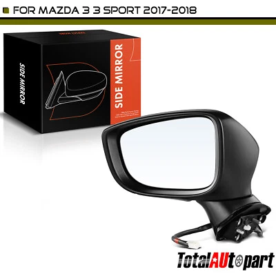 Espejo retrovisor plegable manual negro con 5 pines para Mazda 3 3 Sport 2017-2018 conductor izquierdo Foto 1 de 4