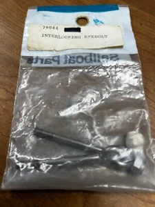 NOS OEM AMF Alcort Sunfish Sailboat Interlocking Eyebolts w/ Locknuts - Foto 1 di 2