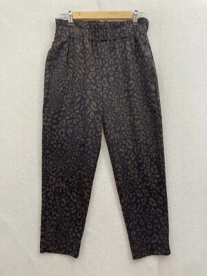 Pantalones al tobillo Ann Taylor pequeños con estampado de leopardo tiro alto pierna cónica Foto 1 de 4