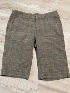 Element Damen braune karierte Shorts Größe 5 Skate Surf Punk - Bild 1 von 14