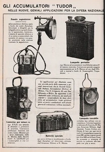 WERBUNG 1916 TUDOR MELZO LIEFERUNGEN KÖNIGLICHE ARMEE WW1 LAMPEN LATERNEN - Bild 1 von 1