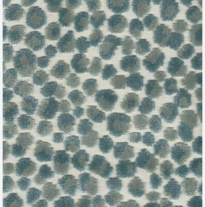 KRAVET CIRCULATE TEAL CUT VELVET ANIMAL SKIN DOT UPHOLSTERY FABRIC BY THE YARD - Picture 1 of 2