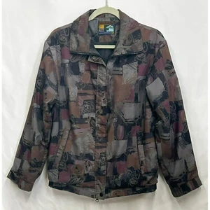 Vintage Forresters Gore-Tex Abstract Pattern Jacket S pockets Fullzip - Picture 1 of 10