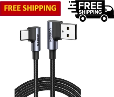UGREEN USB C to USB C 90 Degree Fast Charge QC 3.0/2.0  for Apple/Samsung/Huawei - Image 1 of 4