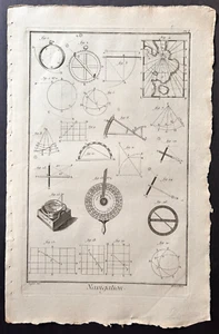 Diderot 1767 Antique print: Science & Navigation, rare engraving - Picture 1 of 2