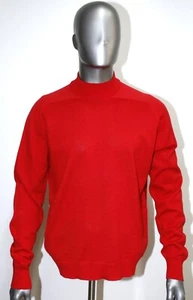 New Vintage 70s MONTAGUT PARIS Red Long Sleeves Sweater Size XL Made in France - Picture 1 of 8