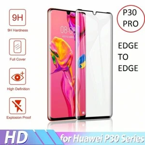 Nuevo protector de pantalla de vidrio templado para Huawei P30 Pro protección completa - Imagen 1 de 1