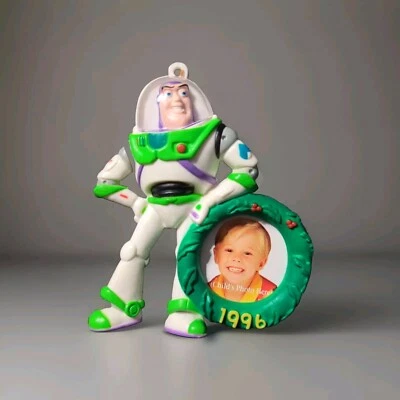 De colección Disney Pixar Toy Story 1996 Buzz Lightyear Navidad Imagen Adorno 4" Foto 1 de 2