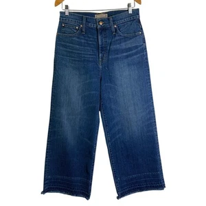 POINT SUR J CREW Jeans 30 Wide Leg Crop High Rise Denim 5 Pocket Zip Fly Casual - Picture 1 of 14