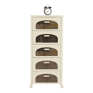 Organizer a 5 Cassetti, Scatola Portaoggetti, Armadio Portaoggetti con Ruote - Foto 1 di 14