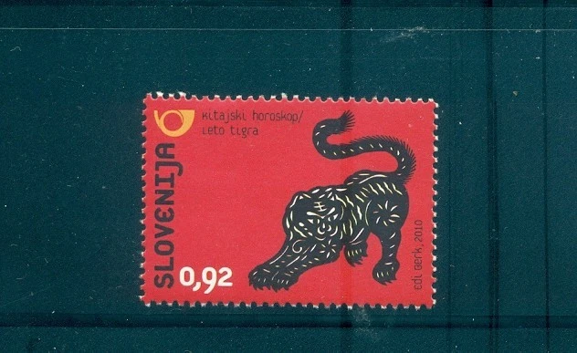 Slovenia - Sc# 826. 2010 Lunar New Year.  Year of Tiger. MNH $3.00. - Image 1 of 1