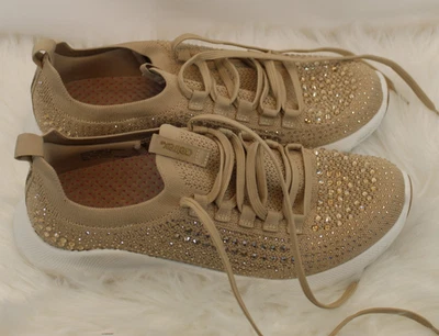 ZAPATO DEPORTIVO ORTOPÉDICO MUJER US 10 AETREX CARLY SPARKLE EN MUY BUENA CONDICIÓN SOPORTE ARCO DORADO Foto 1 de 4