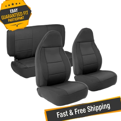 Kit de cubierta de asiento delantero y trasero de neopreno Smittybilt 471101 para Jeep Wrangler 91-95 Foto 1 de 4