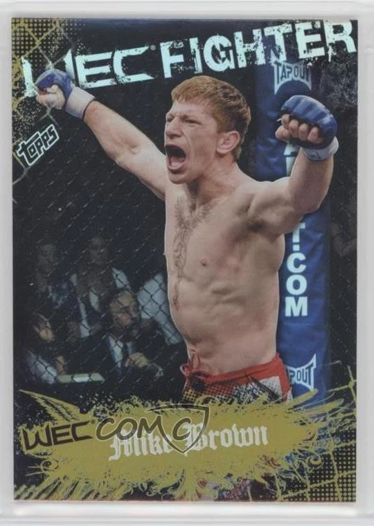 2010 Topps UFC Main Event WEC Fighter Gold Mike Brown #143 Rookie RC - Image 1 of 2