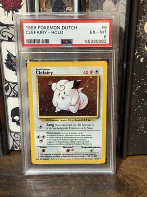 1999 Dutch Holo Clefairy 5/102 Base Set  PSA 6 - Image 1 of 4