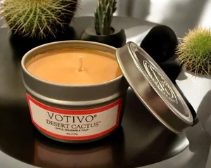 VOTIVO Aromatic Travel Tin DESERT CACTUS (Apple/Rhubarb/Tulip) 4 oz / 115 g NEW - Picture 1 of 1