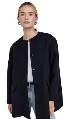 Теория новый с Ярлыками $895 ворота плащ DF куртка ноктюрн темно-S может поместиться M - Изображение 1 из 4