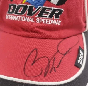 Bill Elliott Autographed Red Hat Cap Adjustable Dover Speedway Event Staff Hat - Picture 1 of 11