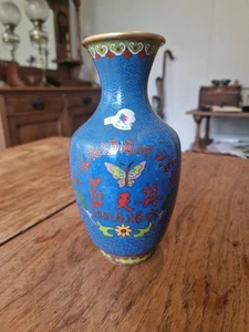 Raro vaso cloisonne cinese vintage - Foto 1 di 24