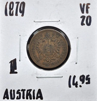 1879 Austria 1 Kreuzer - Image 1 of 2