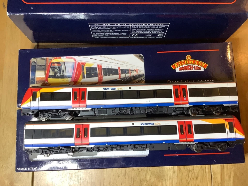 Bachmann OO Gauge 32-452 Southwest Trains Class 170 Turbostar 2-Car DMU 170301 - Image 1 of 4