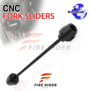 Black Front Fork Axle Slider For Kawasaki Z650 2025 2024 2023 2022 - Picture 1 of 7