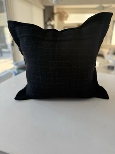 NWT. Ralph Lauren Preston Pillow. 18” X 18”. Black. Baby Alpaca And Wool - Picture 1 of 6
