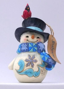 "Muñeco de nieve Jim Shore 2020 ~ con adorno de cardenal en sombrero 4,5"" 6006680" - Imagen 1 de 6