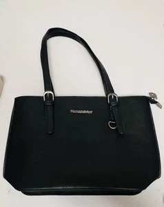 Montana West Black Tote Bag Shoulder Bag Purse Classic Hand Bag Preppy - Picture 1 of 14