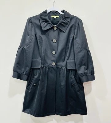 Gabardina elegante para mujer Gianni Bini manga 3/4 negra primavera, otoño talla M Foto 1 de 4