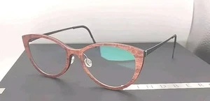LINDBERG 1833 WD13 Red Wood on Buffalo Horn Titanium Eyeglasses 49-15-135 Frames - Picture 1 of 18
