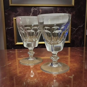 2er Set Vintage getäfelte Cordial Gläser - geätztes Logo Hotel Barware (ITT) - Bild 1 von 9