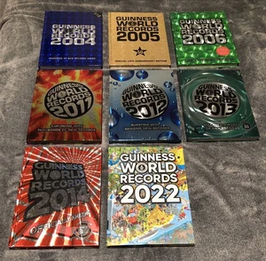 Lot of 8 Guinness Book World Records Hardcover Books 2004-2006, 2011-2014, 2022 - Picture 1 of 4