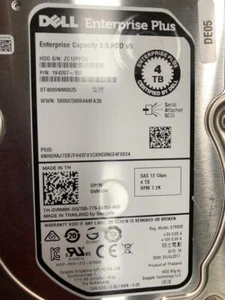 Dell Compellent 4TB 7.2K 3.5" SAS 12Gb Hard Drive HDD V9M9K For SCv2000 SCv3000- - Picture 1 of 2
