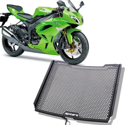 Oil Cooler Protector Cover For KAWASAKI NINJA ZX636R ZX-6R Radiator Grille Guard - Image 1 of 4