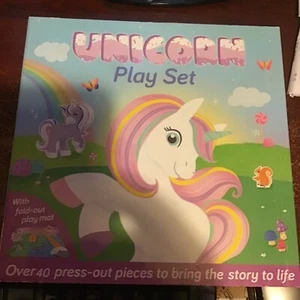 IGLOO BOOKS UNICORN PLAY SET FOLD OUT PLAY MAT HARDBACK BIRTHDAY KIDS - Picture 1 of 1